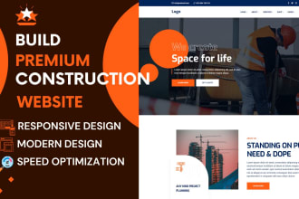 build a premium construction website for you