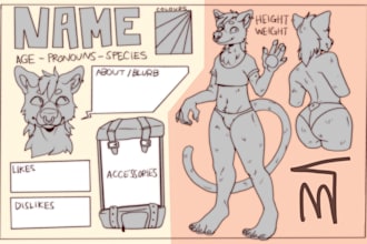 Hot Deals!  help you create a reference sheet for your character