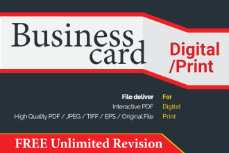 design digital and printable business card