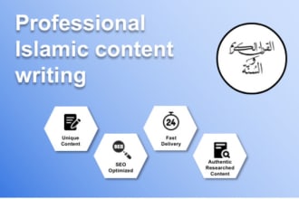 do islamic content writing, articles, blogs, stories