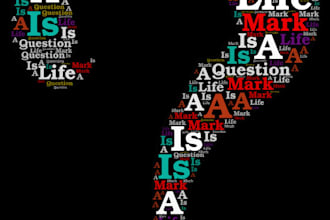 do professional and unique word cloud art