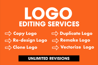 copy duplicate redesign remake or vectorize your logo