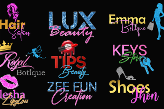 design glitter elegant fashion and boutique logo