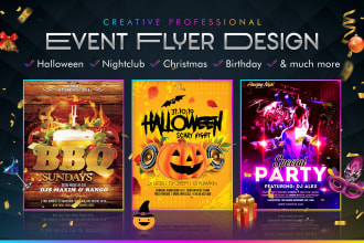 do halloween party event dj club black friday christmas flyer design media kit