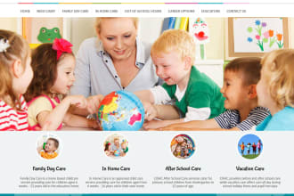 design childcare, daycare, kindergarten, preschool website