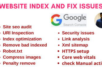 fix SEO issues, google indexing, schema, and sitemap errors on search console