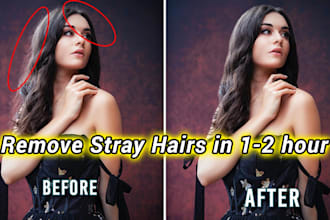 remove stray hairs, blemish, flyaway, acne, pimple, object
