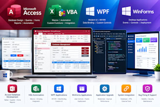 do custom, upgrade, moderniz desktop apps using wpf, winforms, vba and ms access