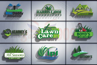 do landscape, lawn care, mowing and irrigation  logo