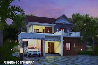 design 2d and 3d building architectural realistic visual model plan for house