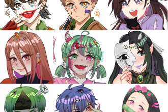 do cool headshot in anime for 1 day delivery