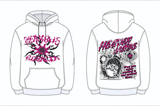 do custom design 3d hoodie mockup and streetwear clothing