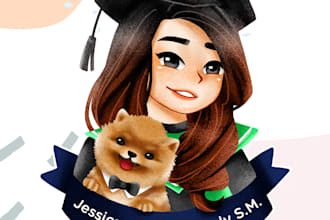 draw graduation illustration portrait gift