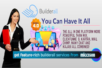 set up builderall, landing page, funnel, builderall website