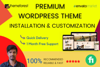 install themeforest wordpress theme and do customization