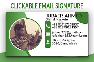 create clickable HTML email signature, outlook signature