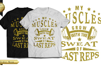 do professional trendy typographic t shirt designing
