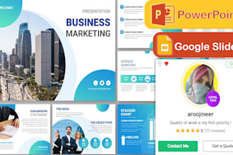 design business presentation slides,  powerpoint, and google slides