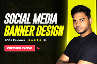 design facebook cover, youtube banner, linkedin, twitter header