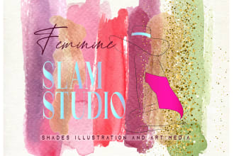 do girly feminine beauty, watermark luxury signature logo