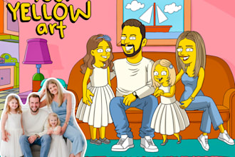 draw your yellow cartoon portrait