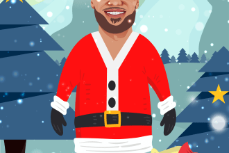 draw an awesome christmas cartoon avatar