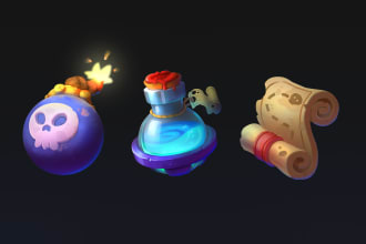 create icons and small props for games