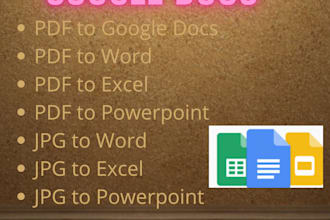 design your google docs documents and convert PDF to word and excel