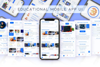 do dashboard, UI design for education, food, travel website and app in figma