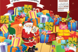 illustrate  holiday christmas, new year cardillustrate per