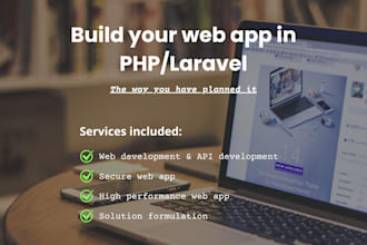 create,update laravel or PHP apps and API with mysql dbms