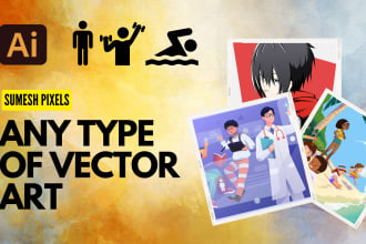 do manual vector tracing, vector file, vector illustration
