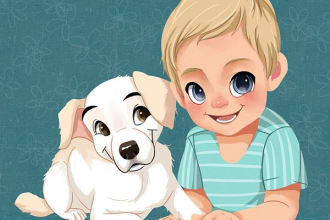draw a disney cartoon portrait in my style