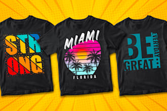 do typography t shirt and custom graphic bulk t shirt design