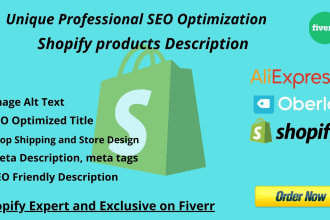write shopify product description with  proper SEO title