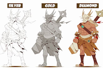 do a professional character design and concept art