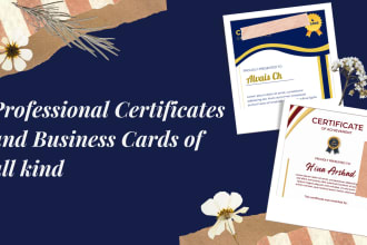 design professional and custom certificate templates