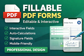 create professional fillable PDF forms, editable and interactive PDF