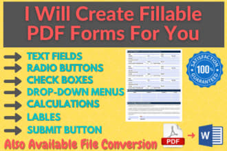 convert, make fillable pdf  form, workbooks, worksheet, invoice design