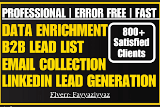 do b2b lead generation, linkedin leads, email list building, data scraping