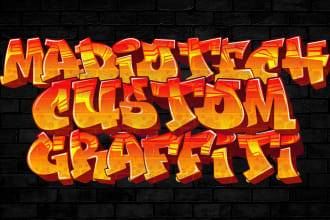 create original graffiti style for your logo or your word