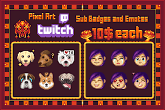 create custom pixel art sub badges and emotes for your channel