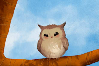 draw children story book illustrations for you