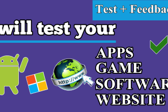 test your app website software game