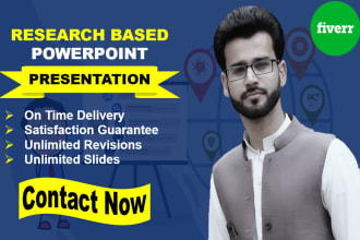 do research, summaries and design a professional powerpoint presentation