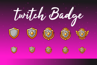 custom premium badge or sub badge for twitch, youtube