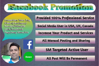 promote your products in the USA by facebook promotion