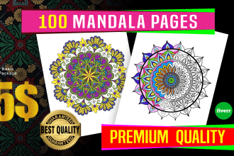 design print ready 100 mandala coloring pages for amazon kdp