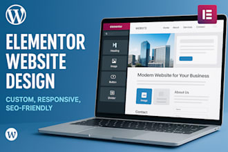 design and customize your wordpress website using elementor