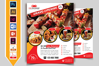 design modern food, menu, party, business, event flyer
